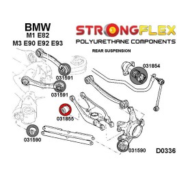 P031855A : Bagues de bras latéraux inférieurs arrière au châssis SPORT pour BMW M1 E82, M3 E90/E92/E93 M1 E82 Coupe (11-12)