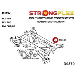 P032052B : Support de différentiel arrière - bagues arrière pour BMW M2 M3 M4 M2 F87 (16-21)