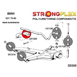 P031320B : Douilles de barre anti-roulis arrière 15-24mm pour BMW E21 I (75-82) E21