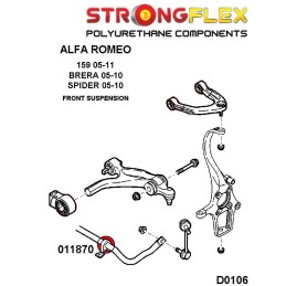 P011870A : Silentblocs de barre stabilisatrice avant SPORT, Alfa 159, Brera, Spider 159 (05-11) 938
