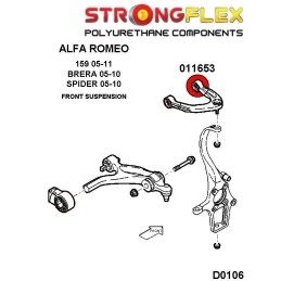 P011653A : Silentblocs des triangles de suspension supérieur avant SPORT, Alfa 159, Brera, Spider 159 (05-11) 938