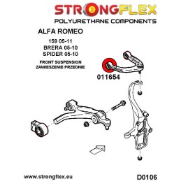 P011654A : Silentblocs de bras supérieur avant SPORT, Alfa Romeo 159, Brera, Spider 159 (05-11) 938