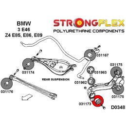 P031173B : Silentblocs des bras arrières, BMW Serie 3 E36/E36 M3, E46, X3 E83, Z4 E36 (90-99)
