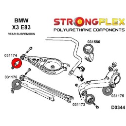 P031174B : Silentblocs des bras du ressort arrière, BMW E36/E36 M3, E83, Z4, X3 E83 E36 (90-99)
