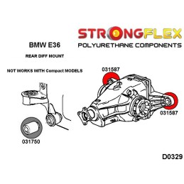 P031587B : Douilles de fixation du différentiel arrière pour BMW Série 3 E36, E36 M3 E36 (90-99)