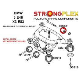 P031752B : Douille du différentiel arrière BMW Serie 3 E46, X3 E83, Z4 E46 (97-06)