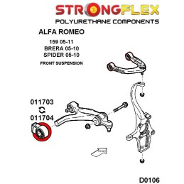 P011704B : Silentblocs des bras inférieurs avant 54mm pour Alfa 159, Brera, Spider 159 (05-11) 938