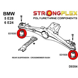P031930A : Douilles de traverse arrière SPORT pour BMW Série 5 E28, Série 6 E24 II (81-88) E28