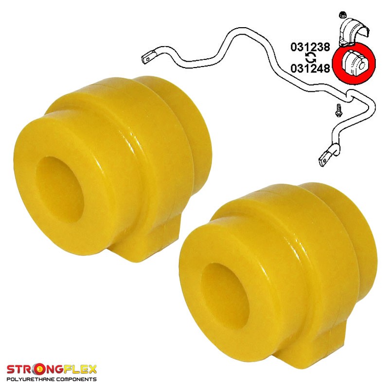 Front anti roll bar polyurethane bushes SPORT