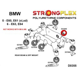 P031940B : Support de différentiel arrière - arrière silentbloc BMW Sedan (03-10) RWD