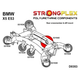 P031940B : Support de différentiel arrière - arrière silentbloc BMW Sedan (03-10) RWD