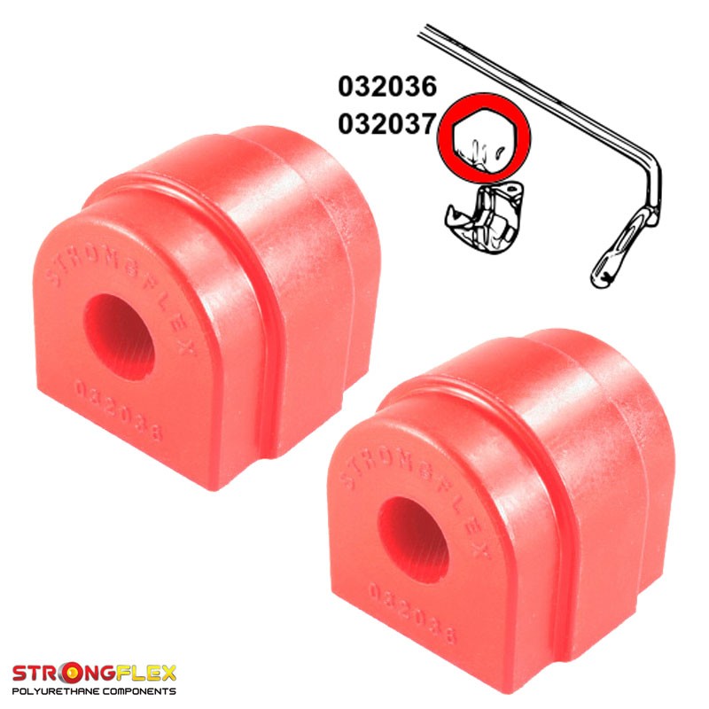 Rear anti roll bar polyurethane bushes