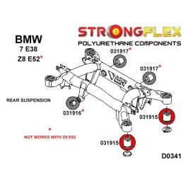 P031915B : Silentblocs de berceau arrière pour BMW Série 7, Z8 III (94-01) E38