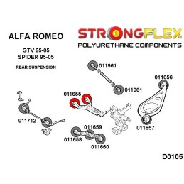 P011655A : Douilles de bras supérieurs arrière SPORT pour Alfa GTV, Spider GTV (95-05) 916