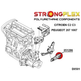 P051286A : Bagues d'inserts inférieurs arrière du support moteur SPORT C2 (03-09)