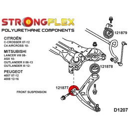 P121877A : Bras inférieurs avant - silentblocs avant SPORT pour Citroen, Peugeot, Mitsubishi C4 Aircross (12-17)