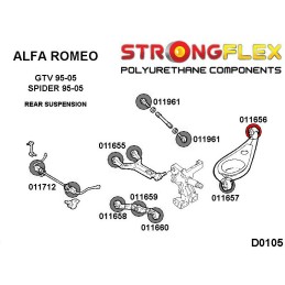 P011656A : Bagues de bras inférieurs arrière SPORT pour Alfa GTV, Spider GTV (95-05) 916