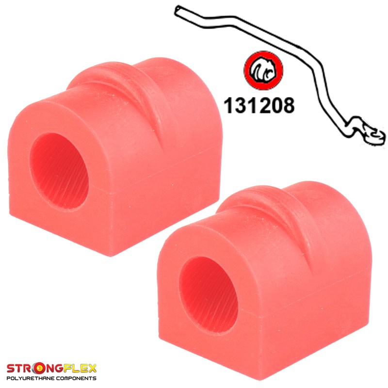 P131208B : Silentblocs de barre stabilsatrice avant, Espero, Lanos, Nexia, Kadett Espero (90-00)