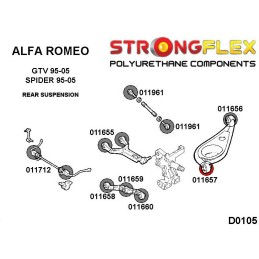 P011657A : Bagues de bras inférieurs arrière SPORT pour Alfa GTV, Spider GTV (95-05) 916