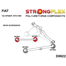 P061961B : Silentblocs des bras supérieurs arrières pour Fiat 124 Spider I (66-85)