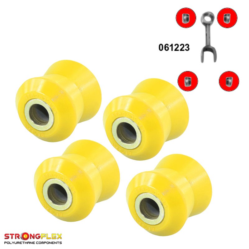 P061223A : Silentblocs des biellettes avant SPORT, Fiat 125p 125p 1300/1500 (67-91)