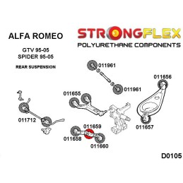 P011659B : Douilles de fixation des amortisseurs de bras oscillants pour Alfa GTV, Spider GTV (95-05) 916
