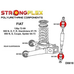 P061349B : Silentblocs d'amortisseurs arrières Fiat 126p 126p (72-99)