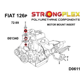 P061340A : Bagues de support moteur SPORT pour Fiat 126p 126p (72-99)