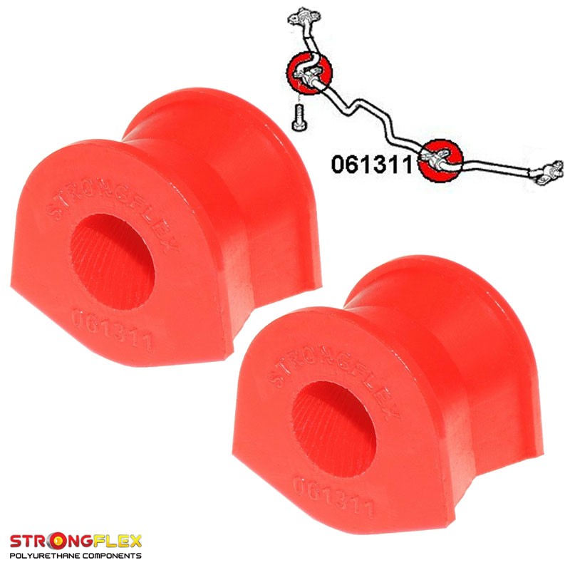 P061311B : Silentblocs de barre stabilisatrice avant, Fiat Barchetta, Punto, Lancia Y Barchetta (95-05)