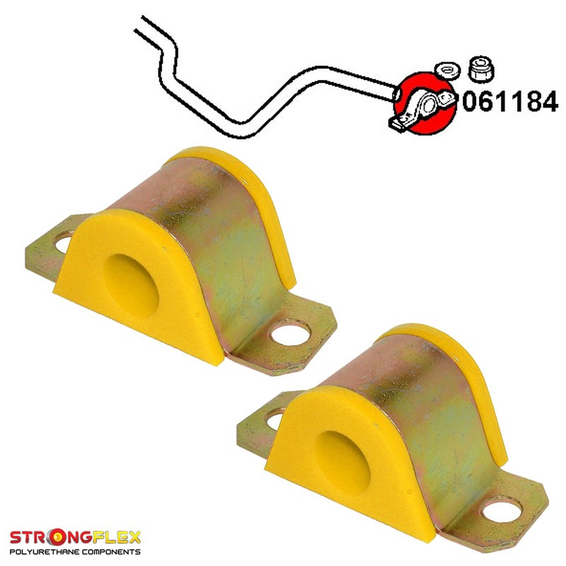 P061184A : Silentblocs de barre stabilisatrice SPORT pour Cinquecento, Seicento Cinquecento (91-98)