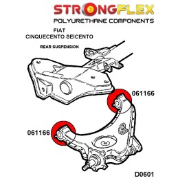 P061166A : Silentblocs des bras oscillants arrières SPORT, Cinquecento, Seicento, Panda 4x4 Cinquecento (91-98)