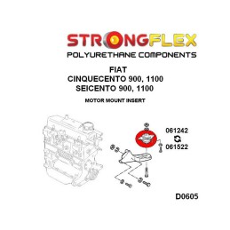 P061522B : Silentbloc de support moteur, Fiat Cinquecento, Fiat Seicento Cinquecento (91-98)