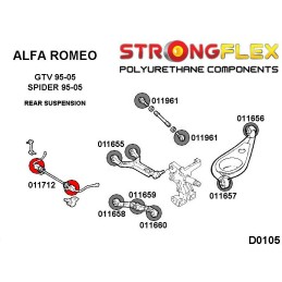 P011712A : Silentblocs de barre antiroulis arrière SPORT, Alfa GTV, Alfa Spider GTV (95-05) 916