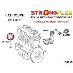 P061920B : Silentbloc du support moteur, Fiat Coupe Turbo R5 Coupé (93-00)