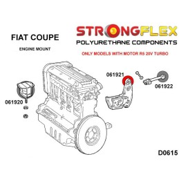 P061921B : Support moteur silentbloc Fiat Coupe Turbo R5 220PS Coupé (93-00)