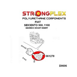 P061278B : Insert de montage de boîte de vitesses silentbloc pour Seicento Seicento (98-08)