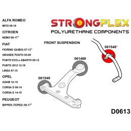 P061548B : Silentblocs de barre antiroulis avant, Mito, Punto, Adam, Corsa Mito (08-18) 955