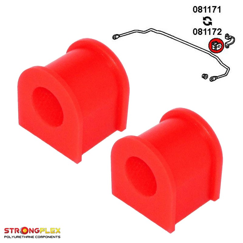 P081171B : Douilles de barre anti-roulis arrière 13mm pour Accord IV, Civic, CRX del Sol IV (90-93)