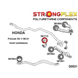 P081713A : Douilles de barre antiroulis avant SPORT pour Accord IV/V, Prelude III/IV/V IV (90-93)