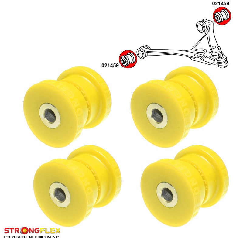 P021459A : Kit silentblocs des triangles de suspension avant SPORT, Audi 80, 90, VW Passat, VW Santana B2 (78-86) FWD