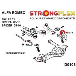 P011874A : Fusées arrières - silentblocs supérieures SPORT, Alfa 159, Brera, Spider 159 (05-11) 938