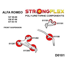P016075A : Silentblocs de suspension avant KIT SPORT, Alfa GT, 147, 156 147 (00-10) Type 937