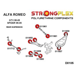 P016244B : Kit complet de silentblocs de suspension pour Alfa Romeo GTV, Spider GTV (95-05) 916