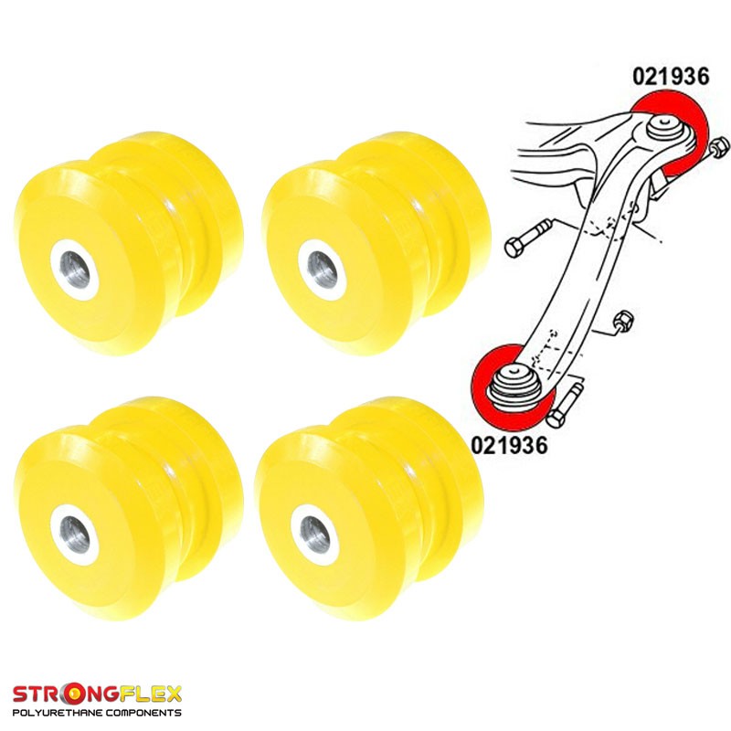 P021936A : Silentblocs du berceau arrière SPORT pour Audi 80 B4 Quattro, A4 B5 Quattro B4 (92-96) Quattro