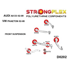 P026247A : Silentblocs de suspension KIT SPORT pour Audi A8 D3, VW Phaeton D3 (02-09)