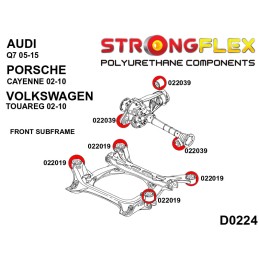 P026258A : Silentblocs de suspension KIT SPORT pour Audi Q7, Porsche Cayenne, VW Touareg 4L (05-15)