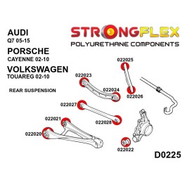 P026257A : Silentblocs de suspension arrière KIT SPORT pour Audi Q7, Porsche Cayenne, VW Touareg 4L (05-15)