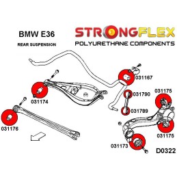 P036046B : Silentblocs de suspension arrière KIT pour BMW E36 E36 (90-99)