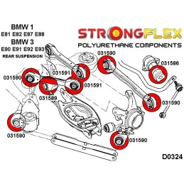 P036216B : Kit de bagues de suspension en polyuéthane pour BMW 3 E90 E91 E92 xi 4x4 E90 / E91 / E92 (04-13) xi / xd