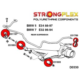 P036173B : Douilles de suspension KITT pour BMW Série 5 E34, Série 7 E32 III (88-96) E34